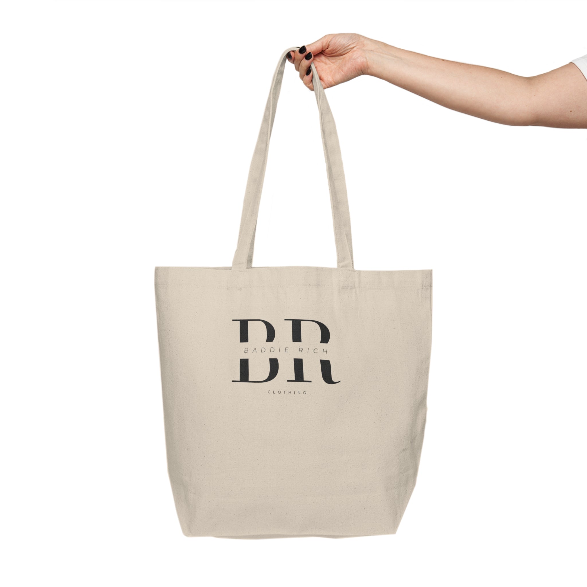 Designer Monogram Canvas Tote Bag — 'DR' Branded Shopping Tote