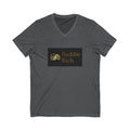 Baddie Rich V-Neck Tee — Gold Script Money Graphic