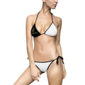 Black & White Triangle Bikini — Women's Tie-Side Swimsuit