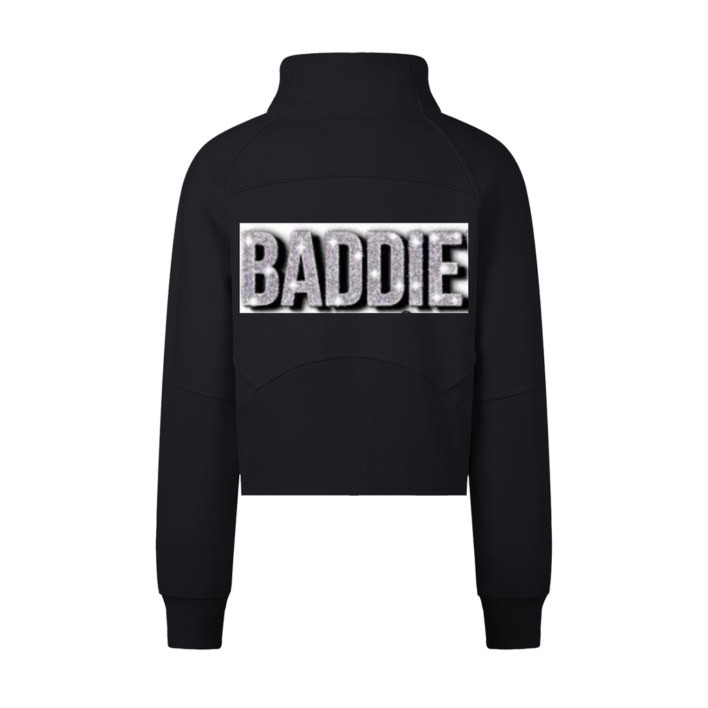 Cropped Half-Zip Sweatshirt