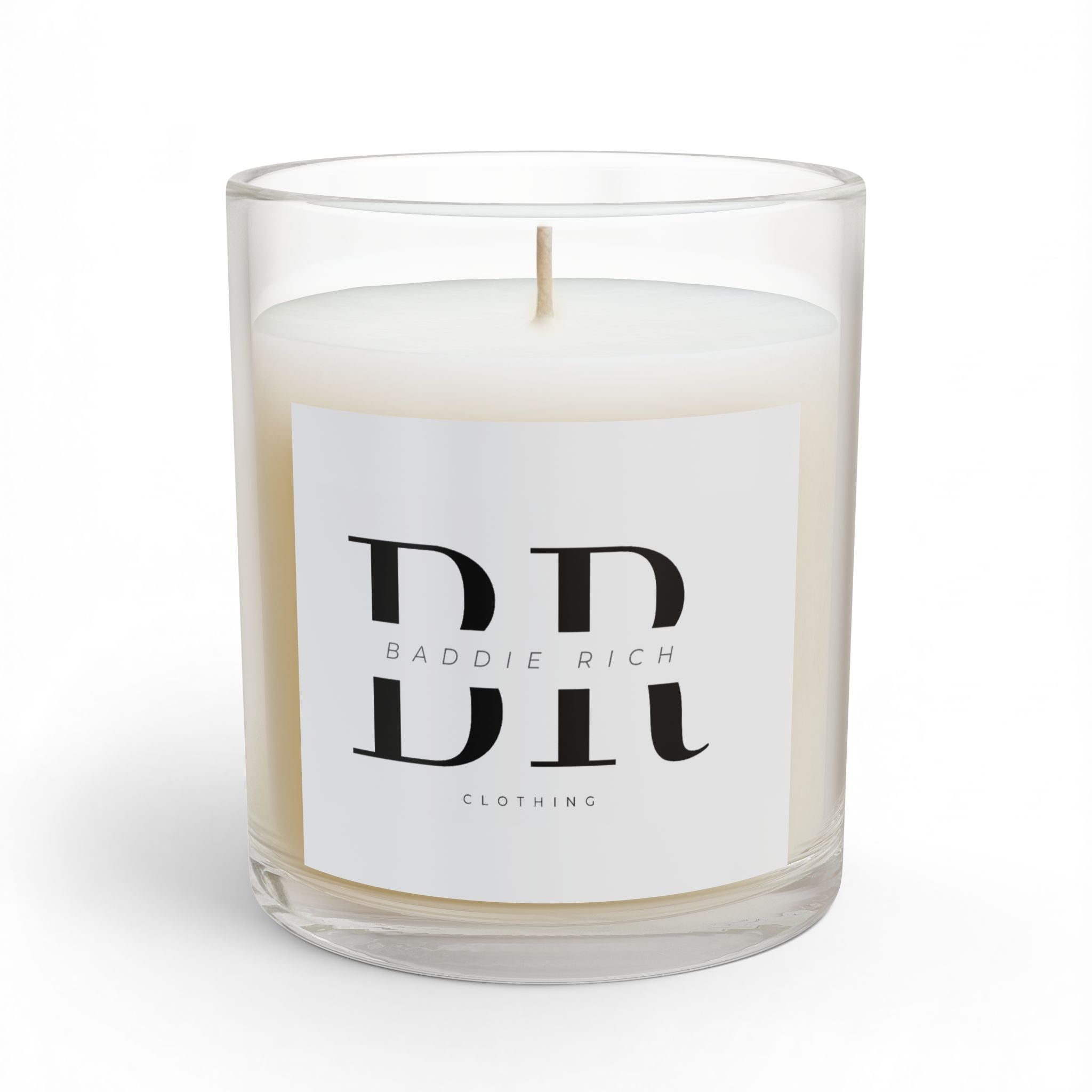 Glass Candle — 'BR Baddie Rich' Luxe Scented 11oz Candle