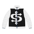 Men's Puffer Jacket — Bold Monogram S Logo Winter Coat