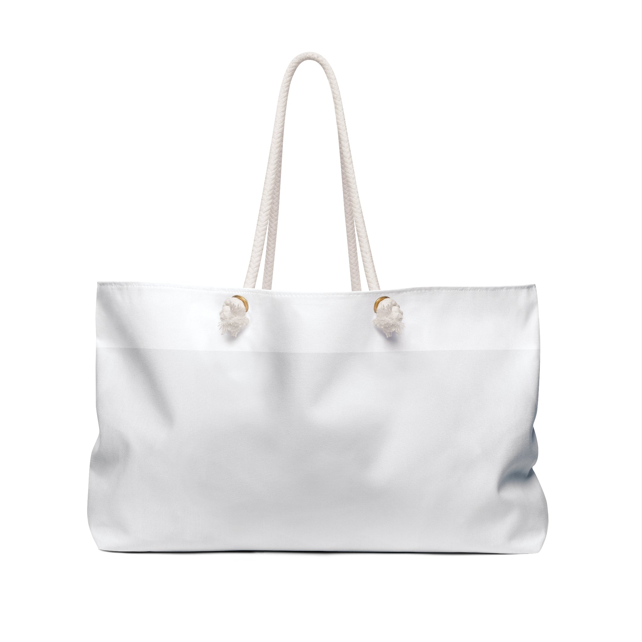 White Rope-Handle Weekender Bag - Large Beach & Travel Tote