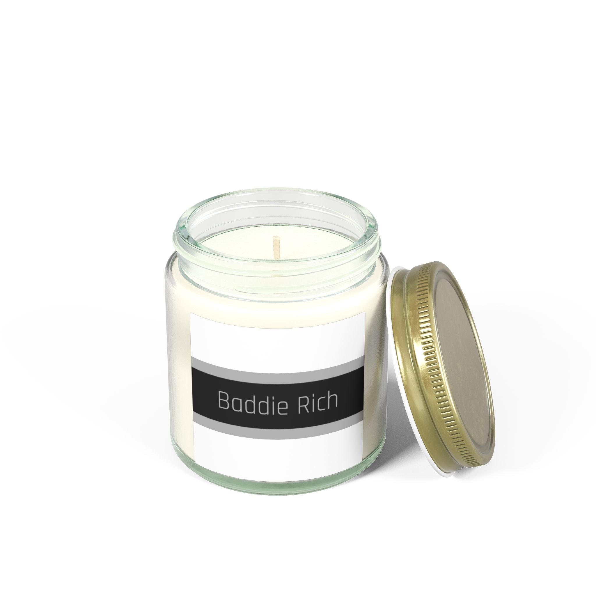 Coconut Apricot Scented Candle (4oz/9oz) — 'Baddie Rich' Jar Candle