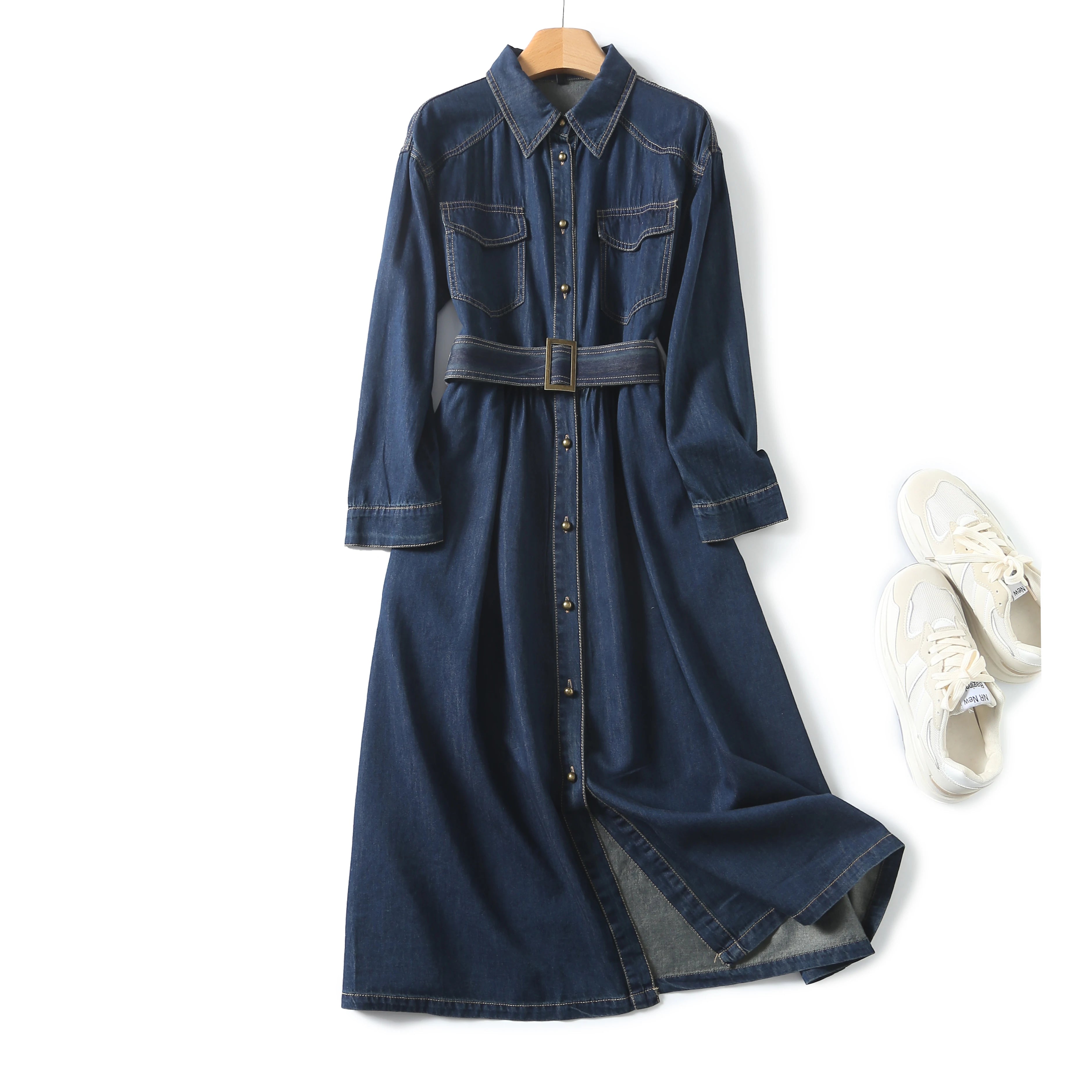 Denim Maxi Slip dress